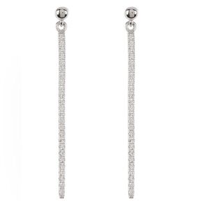 Adornia NWT Swarovski Crystal Drop Bar Earrings 
with Jewelry Box